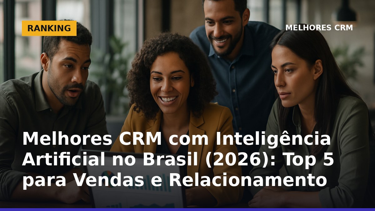 Equipe de vendas brasileira usando CRM com inteligência artificial em ambiente moderno
