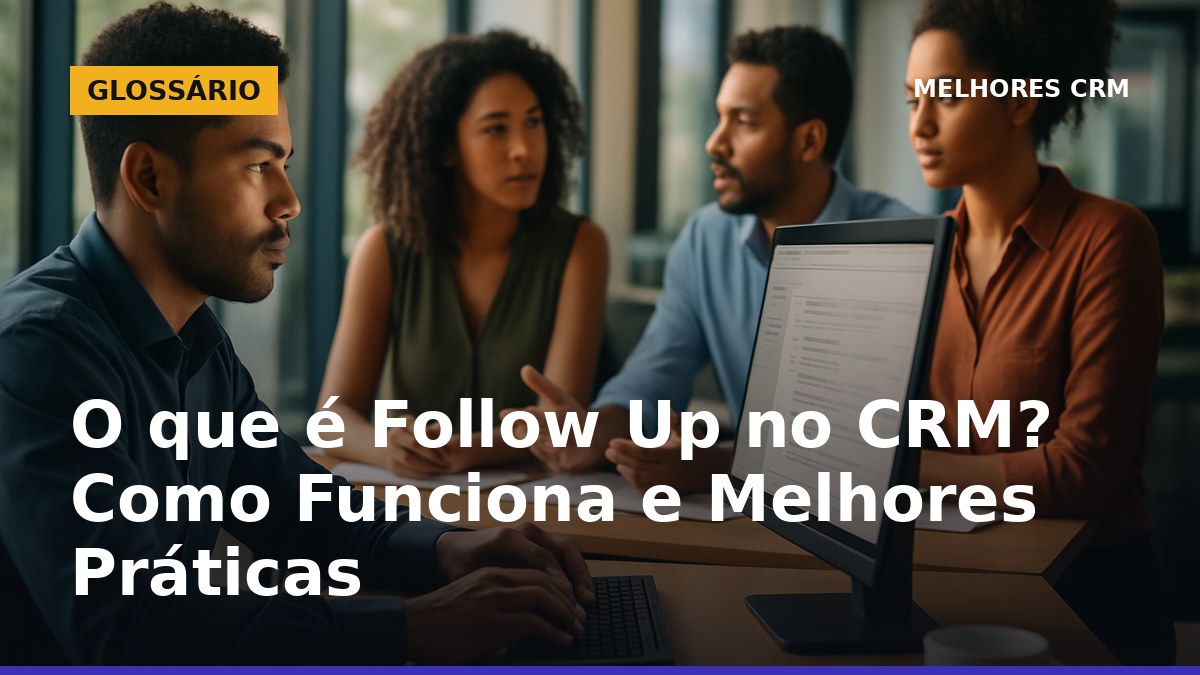 Equipe de vendas no Brasil usando CRM para follow up com clientes