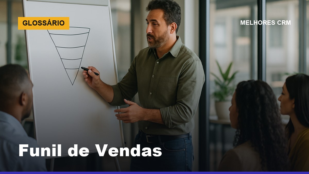 Treinador de vendas brasileiro desenhando funil de vendas no quadro branco em treinamento comercial